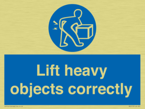 Lift heavy objects correctly